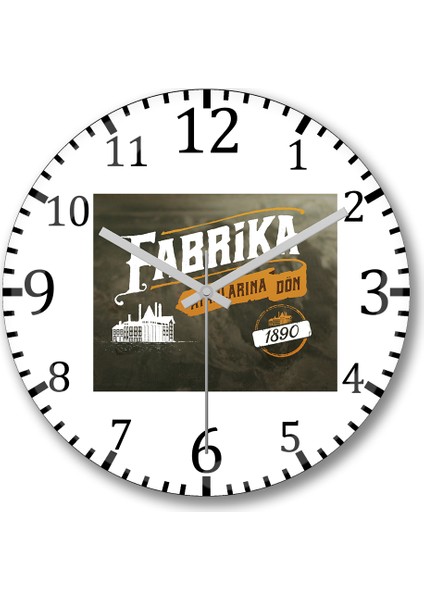 Fabrika Ayarlarına Dön Duvar Saati Bombeli Gerçek Cam