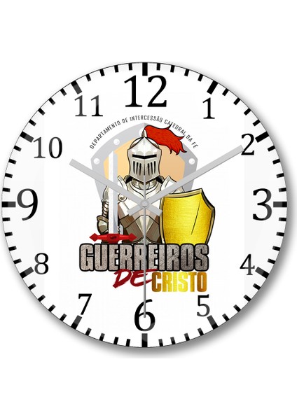 Guerreiros De Cristo Clara Duvar Saati Bombeli Gerçek Cam