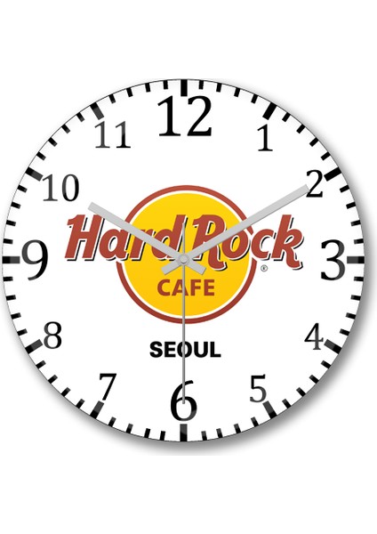 Hard Rock Cafe Seoul Duvar Saati Bombeli Gerçek Cam