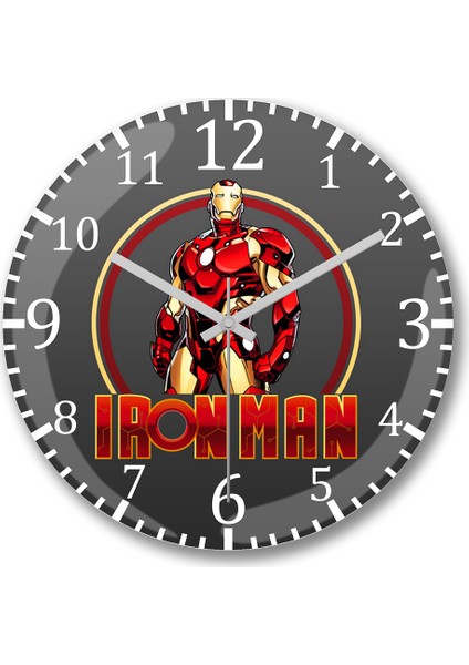 Ironman Duvar Saati Bombeli Gerçek Cam