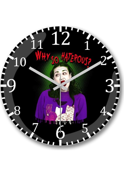 Miranda Sings Halloween Makeup Duvar Saati Bombeli Gerçek Cam