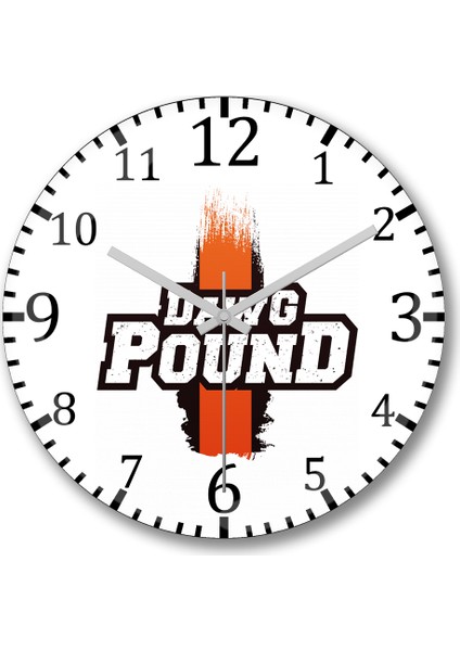 Nfl Cleveland Browns Dawg Pound Duvar Saati Bombeli Gerçek Cam