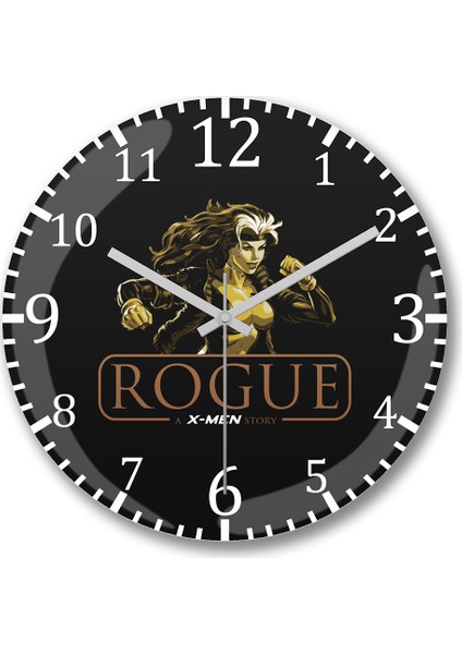 Rogue A x Men Story Duvar Saati Bombeli Gerçek Cam