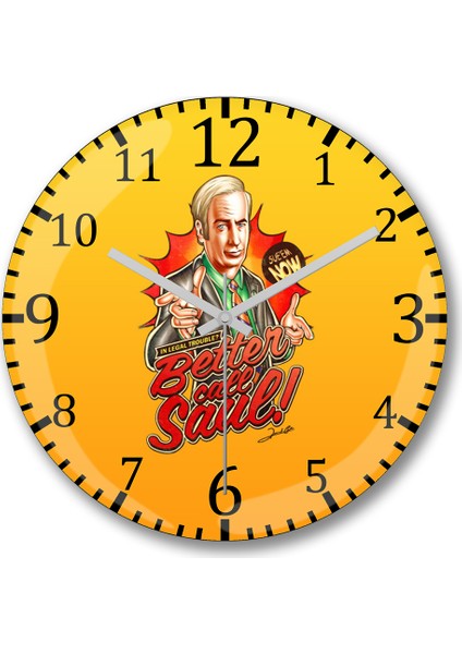 Saul Goodman Better Call Saul Duvar Saati Bombeli Gerçek Cam