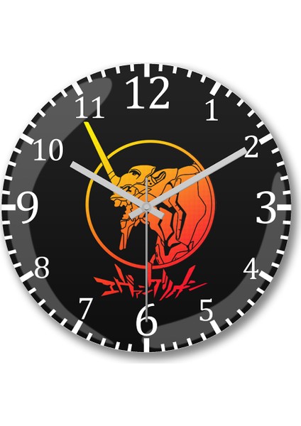 Shin Seiki Evangelion Duvar Saati Bombeli Gerçek Cam