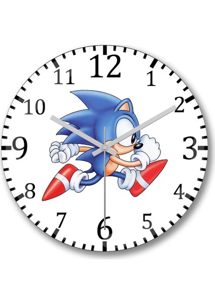 Sonic Film Duvar Saati Bombeli Gerçek Cam