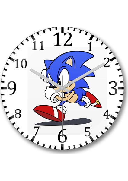 Sonic Film Duvar Saati Bombeli Gerçek Cam