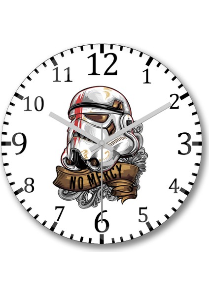 Stormtrooper Duvar Saati Bombeli Gerçek Cam