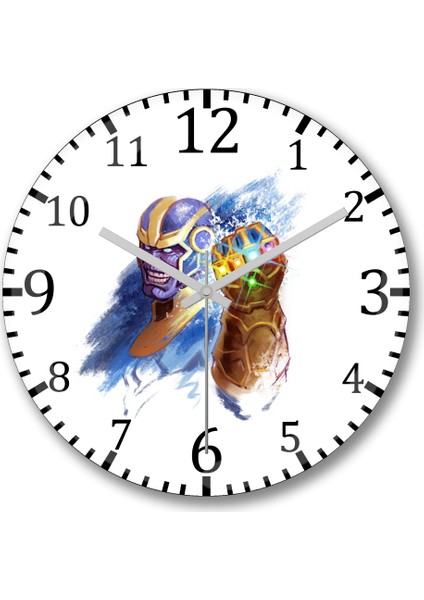 Thanos Infinity Gauntlet Duvar Saati Bombeli Gerçek Cam