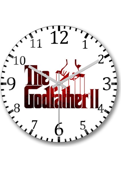 The Godfather Logo Ll Duvar Saati Bombeli Gerçek Cam
