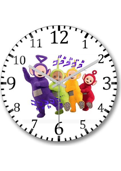 The Teletubbies Duvar Saati Bombeli Gerçek Cam
