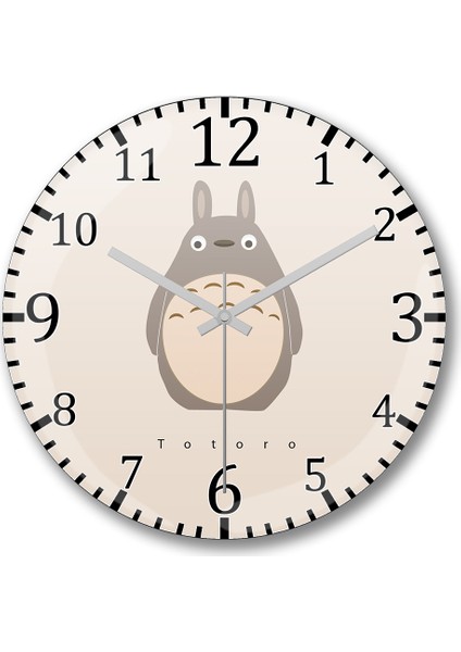 Totoro Duvar Saati Bombeli Gerçek Cam