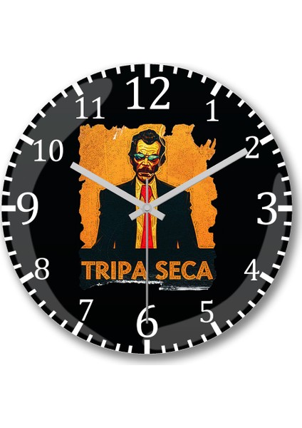Tripa Seca Duvar Saati Bombeli Gerçek Cam