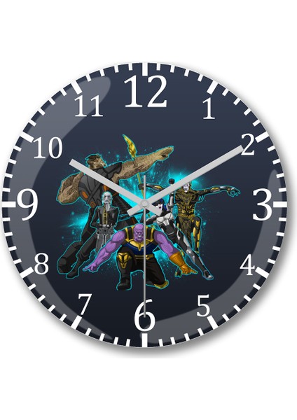 War Infinity Force Duvar Saati Bombeli Gerçek Cam