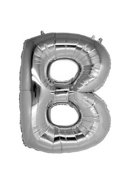 B Silver Harf Folyo Balon 90 cm