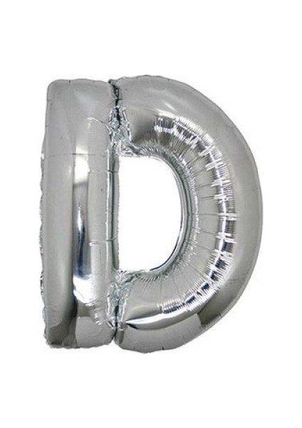 D Silver Harf Folyo Balon 90 cm