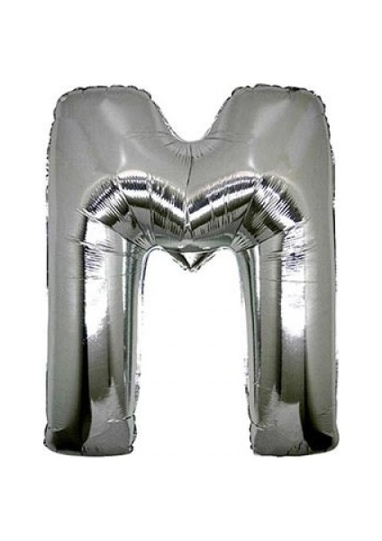 M Silver Harf Folyo Balon 90 cm