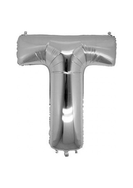 T Silver Harf Folyo Balon 90 cm