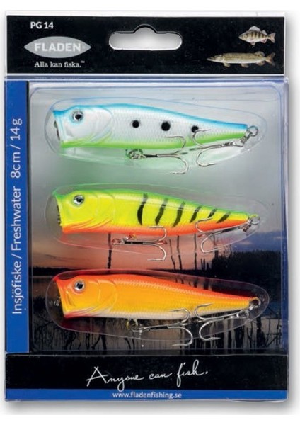 Popper Set 9 cm 14 gr 3p
