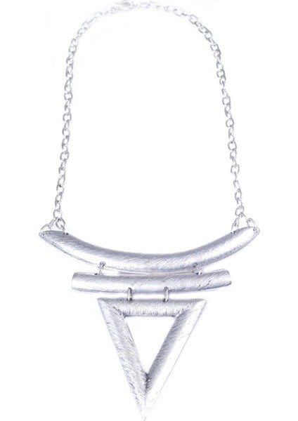 Kadın Antik Gümüş Kaplama Geometrik Kolye fiyatları