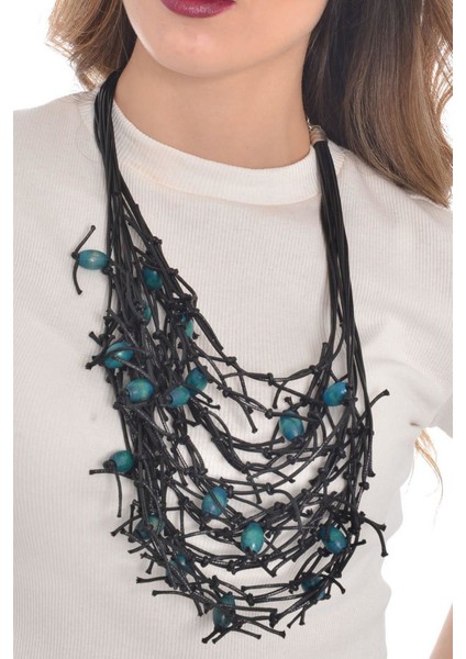 Kadın Tasarım Saçaklı Kolye