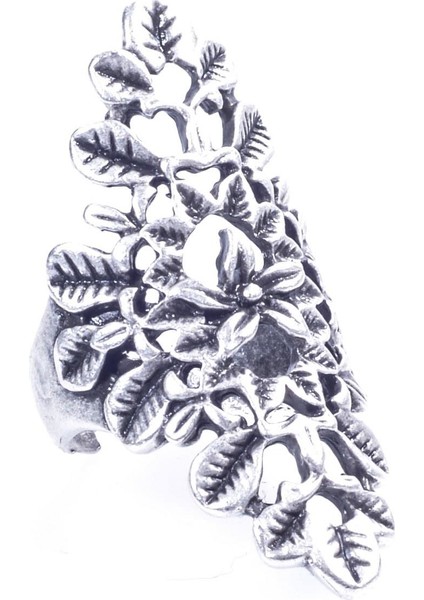 Kadın Antik Gümüş Kaplama Çiçek Yüzük fiyatları