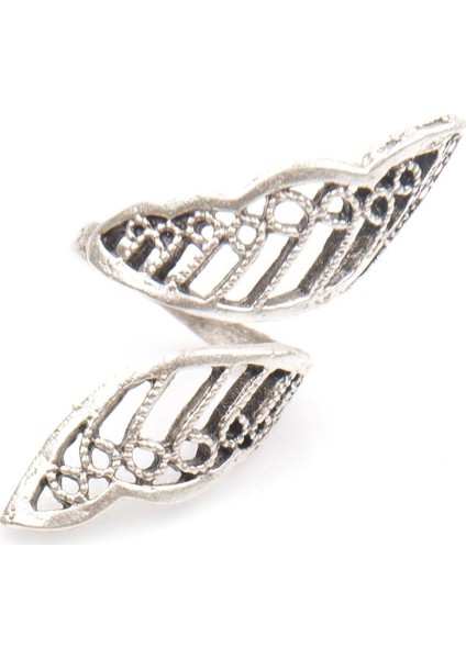 Kadın Antik Gümüş Kaplama Yaprak Yüzük fiyatları