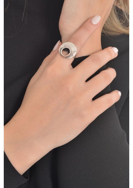 Kadın Antik Gümüş Kaplama Yüzük