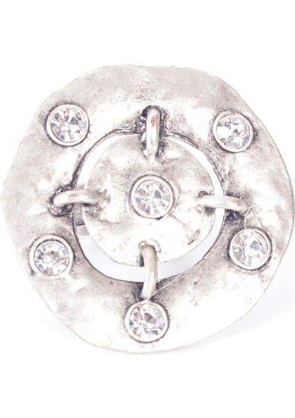 Kadın Antik Gümüş Kaplama Zirkon Taşlı Bohem Yüzük fiyatları