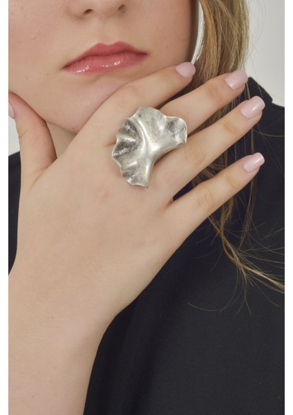 Kadın Antik Gümüş Kaplama Bohem Yüzük