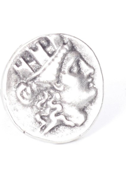 Kadın Antik Gümüş Kaplama Madalyon Yüzük modelleri
