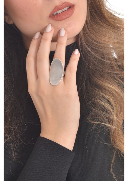 Kadın Antik Gümüş Kaplama Yüzük