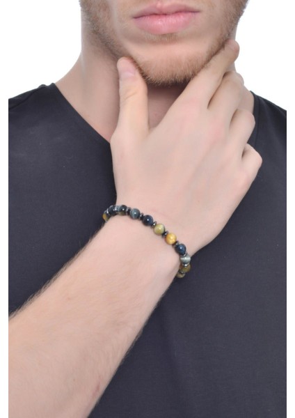 Erkek Dumanlı Kaplangözü Doğaltaş Bileklik