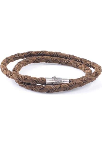 Erkek Kahverengi Örgü Dokulu Paracord Dolama Bileklik modelleri