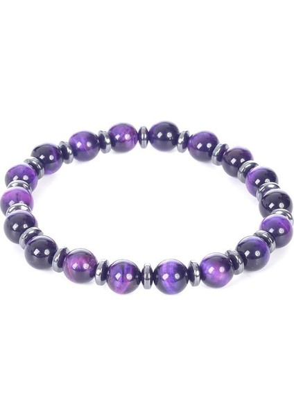 Erkek Dumanlı Mor Kaplangözü Doğaltaş Bileklik fiyatları