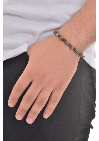 Erkek Doğaltaş Bileklik