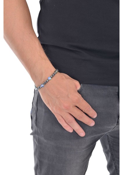 Erkek Yeşil Kuvars Doğaltaş Bileklik