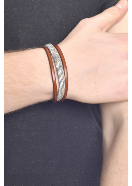 Erkek Kombin Deri Bileklik