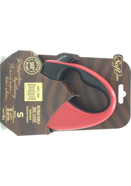 Soft Seri Otomatik Makaralı Gezdirme Tasması 15 kg 5 M Kırmızı fiyatları