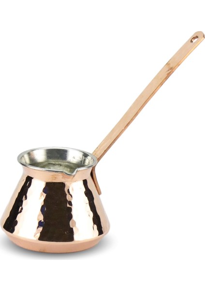 Kalın Dövme Topak Bakır Cezve 4 Fincanlık