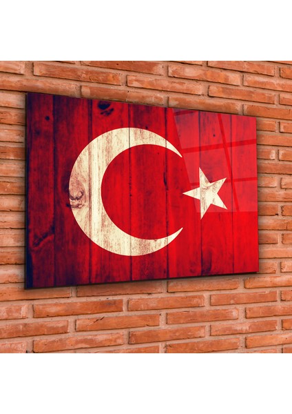 Türk Bayrağı Cam Tablo 6 50 x 70 Uv Baskı Temperli fiyatları