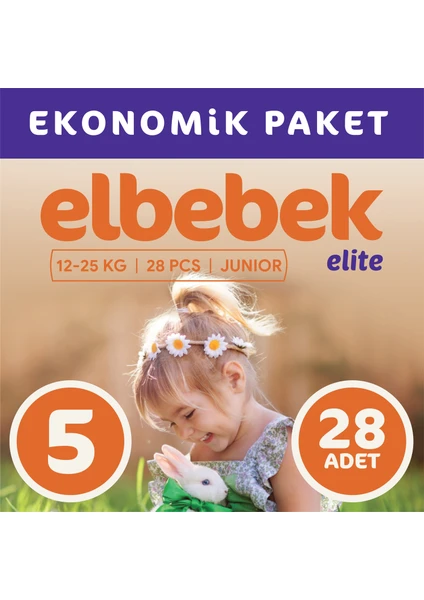 Elbebek Elite Bebek Bezi 5 Numara Junior 28 Adet