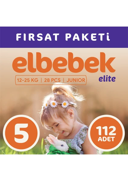 Elbebek Elite Bebek Bezi 5 Numara Junior 112 Adet