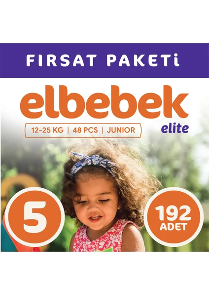 Elbebek Elite Bebek Bezi 5 Numara Junior  192 Adet