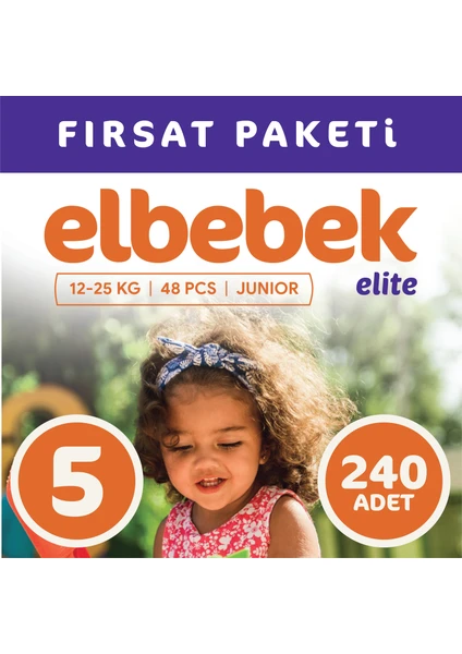 Elbebek Elite Bebek Bezi 5 Numara Junior 240 Adet