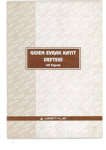 Giden Evrak Kayıt Defteri 40 Yaprak 22 x 31 cm