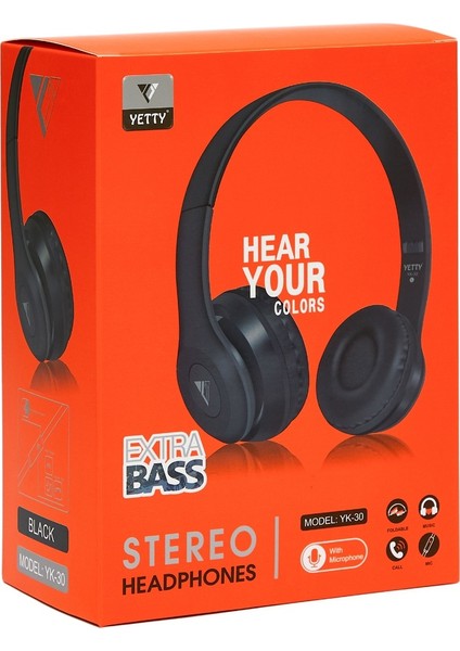 Yk-30 Extra Bass Mikrofonlu Kulaküstü Büyük Kulaklık fiyatları