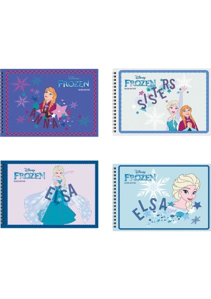 Frozen 15 Yaprak Resim Defteri 17 x 25 cm4'lü