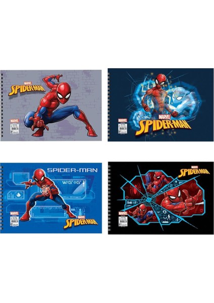 Spider 15 Yaprak Resim Defteri 17 x 25 cm 4'lü