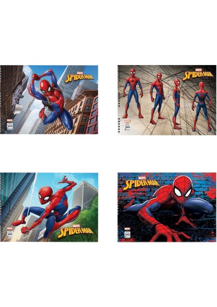 Spider 15 Yaprak Resim Defteri 25 x 35 cm 4'lü